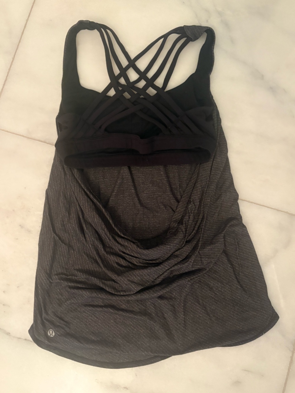 Lululemon Black Strappy Athletic Tank Top